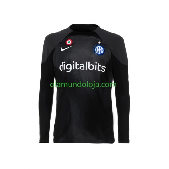 Camisola Inter de Milão Guarda-redes Homem Equipamento Primeiro 2022-2023 Manga Comprida